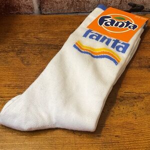 Fanta Orange Soda Crew Socks NWT Size 7-12